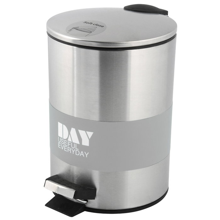 Day Poubelle 3 L en Acier Inoxydable avec Pédale
