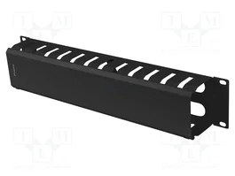 LANBERG Organiseur de câbles 2U noir Standard 19"