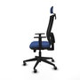 Piqueras y Crespo Chaise de Bureau Horna avec Appui-tête et Mécanisme Sincro/Traslack, Bleu Marine/Noir