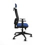 Piqueras y Crespo Chaise de Bureau Horna avec Appui-tête et Mécanisme Sincro/Traslack, Bleu Marine/Noir