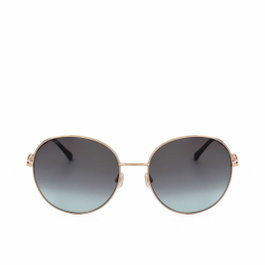 Jimmy Choo BIRDIE-S-PEF-IB Lunettes de soleil rondes en métal doré