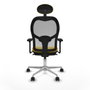 Piqueras y Crespo Chaise de Bureau avec Appui-tête 3D086N1 Jaune