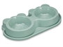 MASCOW Mangeoire double en plastique assortie