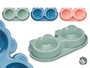 MASCOW Mangeoire double en plastique assortie
