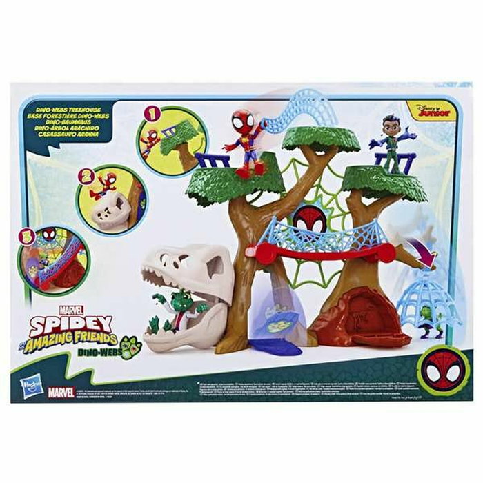 Hasbro Spidey Coffret Dino-Webs base forestière avec figurines et accessoires