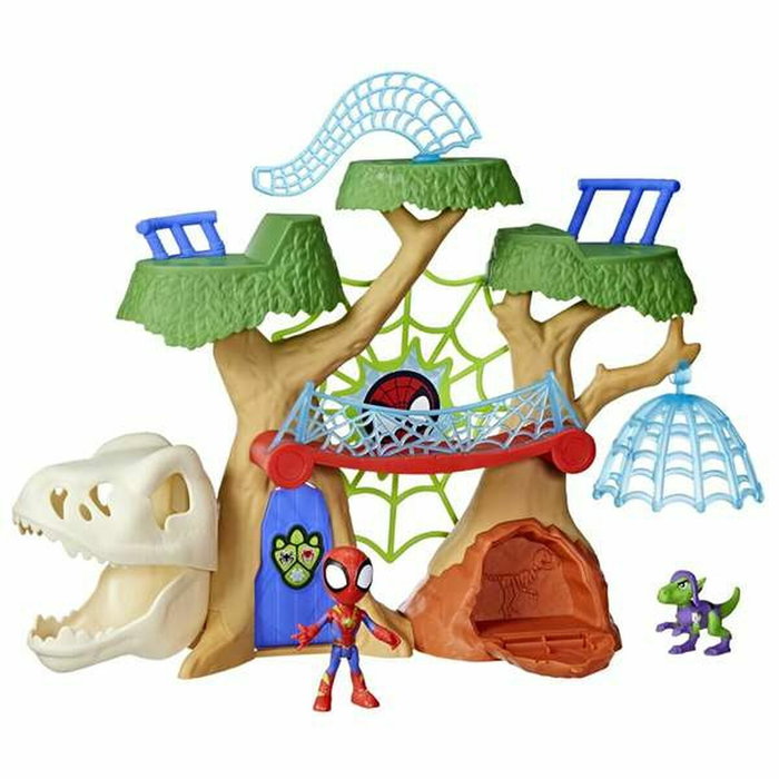 Hasbro Spidey Coffret Dino-Webs base forestière avec figurines et accessoires