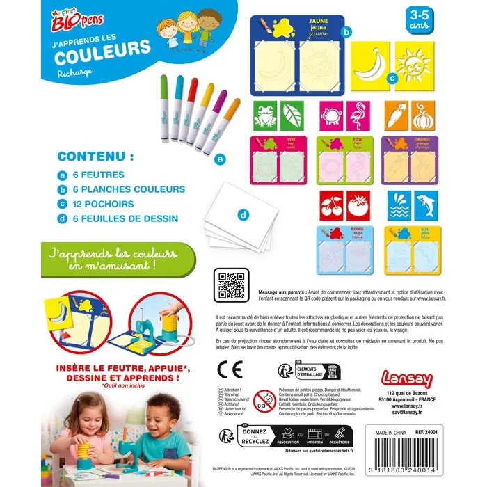 Lansay My First Blopens - Jeu de coloriage J'apprends les couleurs