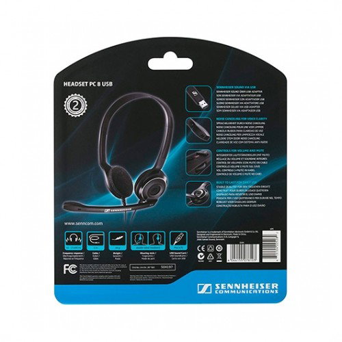 Epos Sennheiser PC 8 USB Casque Stéréo Filaire avec Microphone Réduction de Bruit pour PC Mac PS4 Epos Sennheiser PC 8 USB Casque Stéréo Filaire avec Microphone Réduction de Bruit pour PC Mac PS4