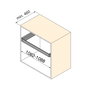 Emuca Rack avec glissières à extension totale et à fermeture douce pour accessoires d'armoire Quartz, 1062-1088mm, Aluminium et plastique, Titane