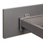 Emuca Rack avec glissières à extension totale et à fermeture douce pour accessoires d'armoire Quartz, 1062-1088mm, Aluminium et plastique, Titane
