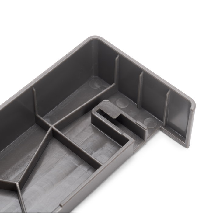 Emuca Rack avec glissières à extension totale et à fermeture douce pour accessoires d'armoire Quartz, 1062-1088mm, Aluminium et plastique, Titane