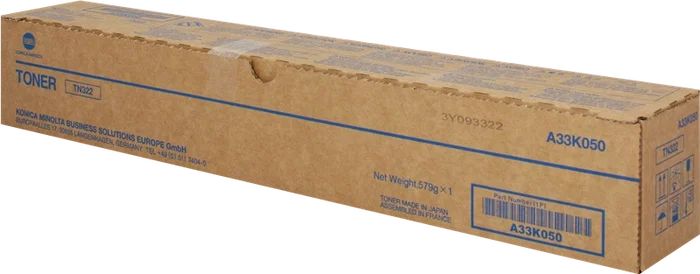 Konica Minolta TN322 Toner Noir A33K050 ~24 000 Pages Konica Minolta TN322 Toner Noir A33K050 ~24 000 Pages