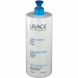 Uriage - Crème Lavante Visage & Corps pour Peaux Sensibles, Format 1000 ml