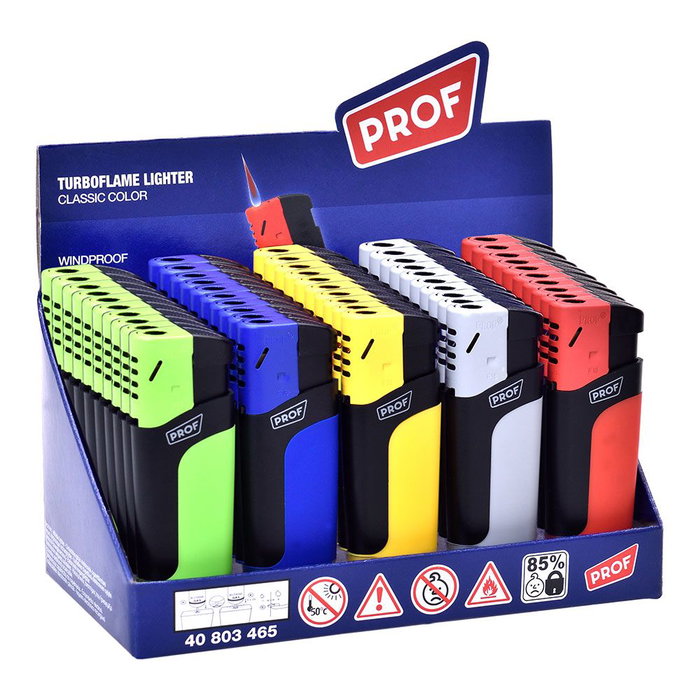 Prof Briquet électronique classique couleurs assorties 8.1 x 2.8 x 1.3 cm Prof Briquet électronique classique couleurs assorties 8.1 x 2.8 x 1.3 cm