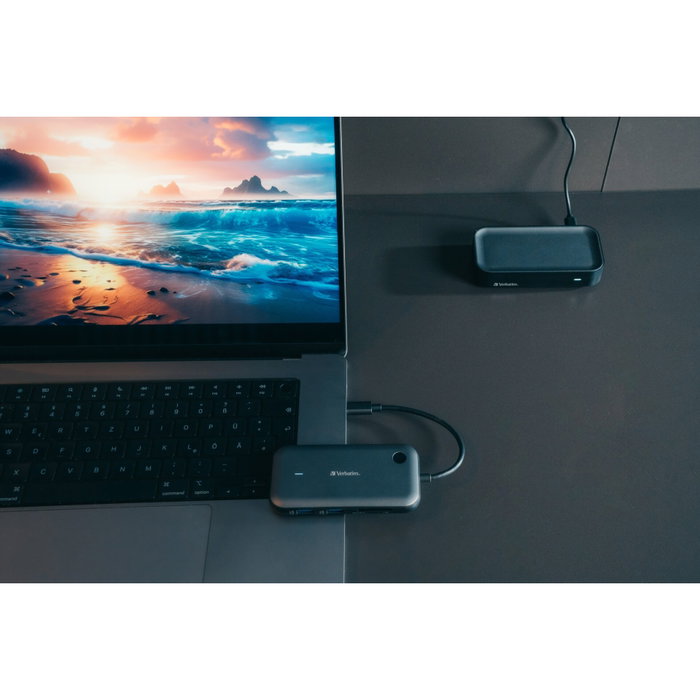 Verbatim Share My Screen Adaptateur vidéo sans fil USB-C avec Hub 1080p