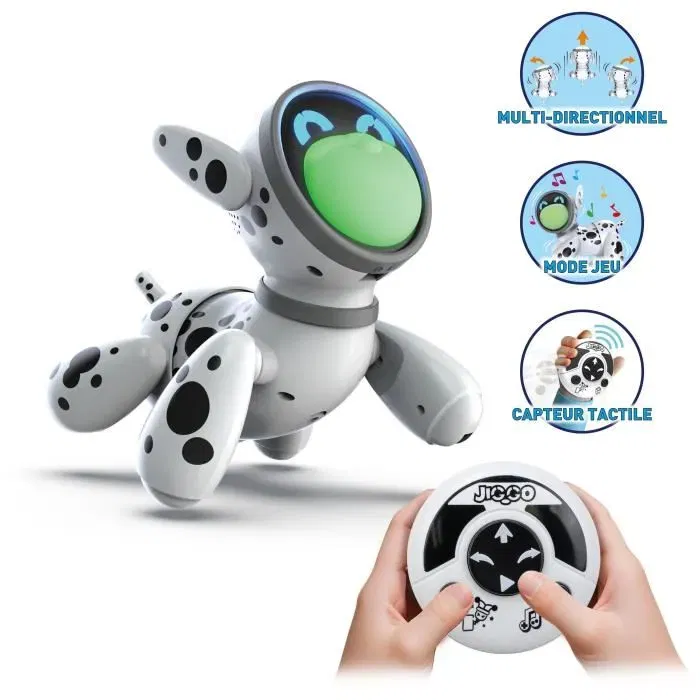 Silverlit Jiggo - Chien robot interactif et radiocommandé avec nez lumineux multicolore - Jouet pour enfants à partir de 5 ans Silverlit Jiggo - Chien robot interactif et radiocommandé avec nez lumineux multicolore - Jouet pour enfants à partir de 5 ans