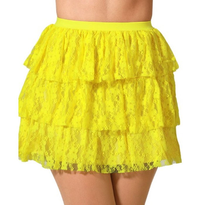 BigBuy Fashion Jupe Jaune en Dentelle