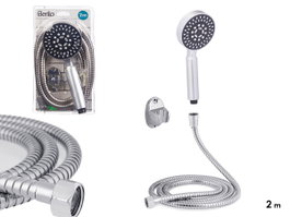 Berilo Téléphone Douche avec Flexible 2 M Base Noire 14x24.5x4.5 cm Métal (Set de 12)