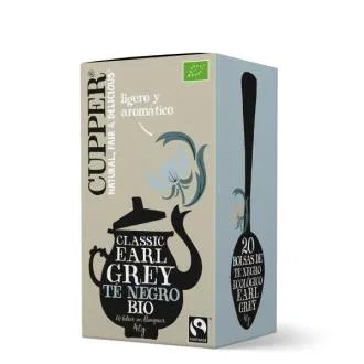 Cupper Thé Noir Earl Grey Infusion 20 Sachets Bio Fairtrade Cupper Thé Noir Earl Grey Infusion 20 Sachets Bio Fairtrade