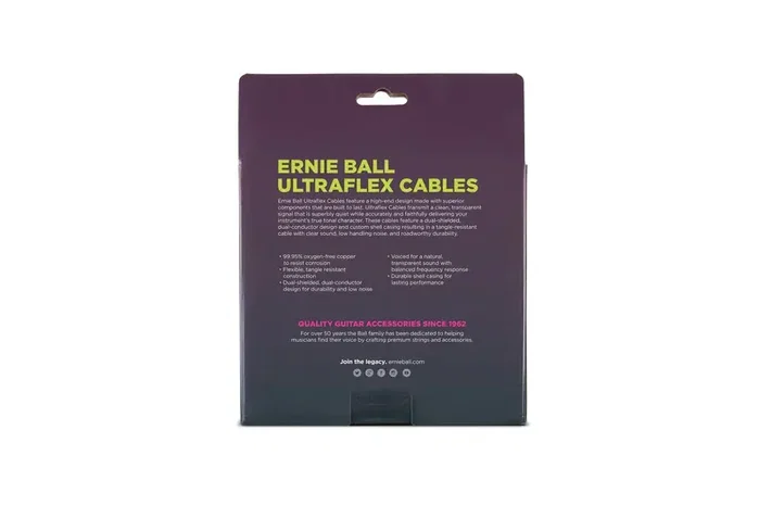 Ernieball Ultraflex Spiral Jack-Jack Blanc 7,62 m