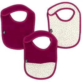 Domiva - Lot de 3 Bavoirs Bébé 6-12 mois en Double Gaze et Éponge Coton - Fermeture Velcro - Oeko-Tex Standard 100