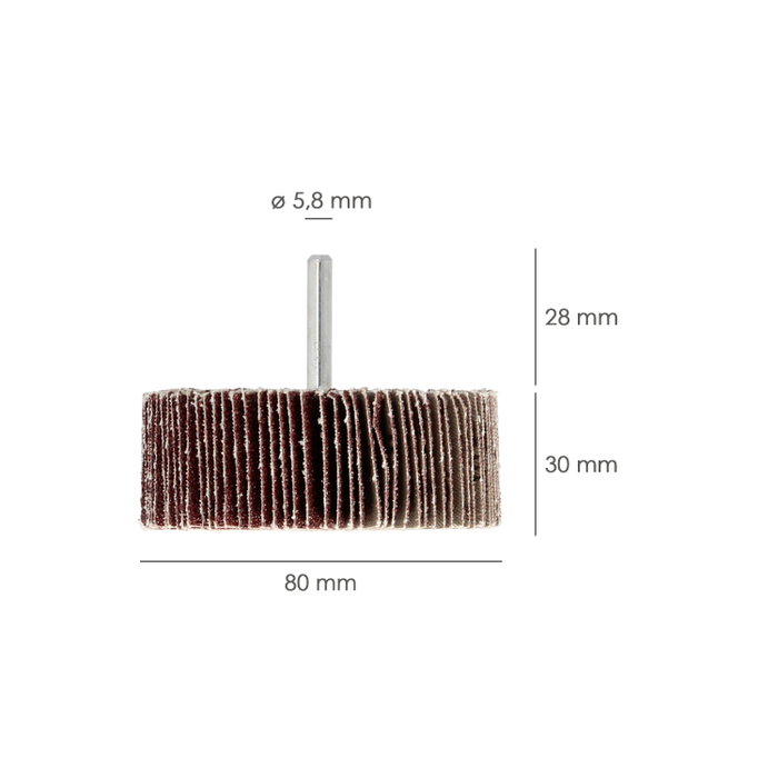 WOLFPACK LINEA PROFESIONAL Abanico de lija grain 120, 80x30 mm