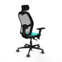 Chaise de Bureau avec Appui-tête Jorquera Piqueras y Crespo 3D036G2 Turquoise