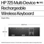 HP HP 725 Clavier sans fil rechargeable multi-appareil Noir