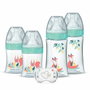 Dodie Lot de 4 biberons naissance Tétine Ronde Anti-Colique et sucette