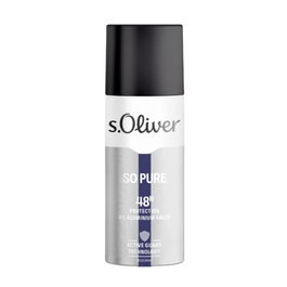 S. Oliver So Pure Déodorant en spray Hydratant 48H pour hommes, 150 ml