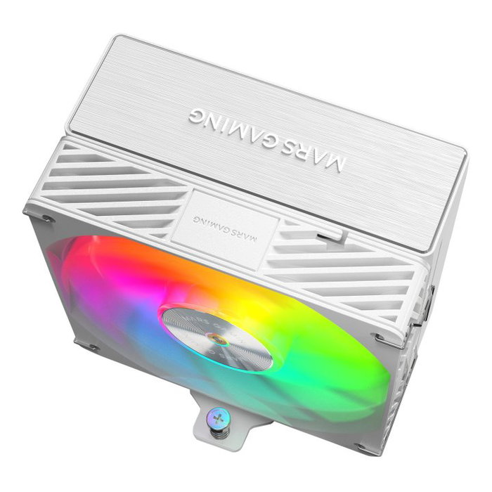 Mars Gaming Ventilateur Dissipateur CPU MCPUX5ARGBW Blanc 120mm ARGB PWM TDP 280W