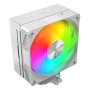 Mars Gaming Ventilateur Dissipateur CPU MCPUX5ARGBW Blanc 120mm ARGB PWM TDP 280W