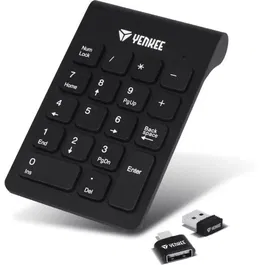 Yenkee Clavier Numérique Sans Fil YKB 4020 - Compact 133 x 86 x 20 mm, Léger 90 g, Connexion 2.4 GHz et Port Type-C