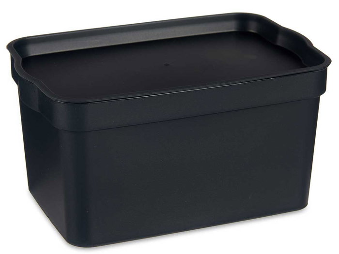 KIPIT Boîte en plastique avec couvercle 2,3 L Anthracite