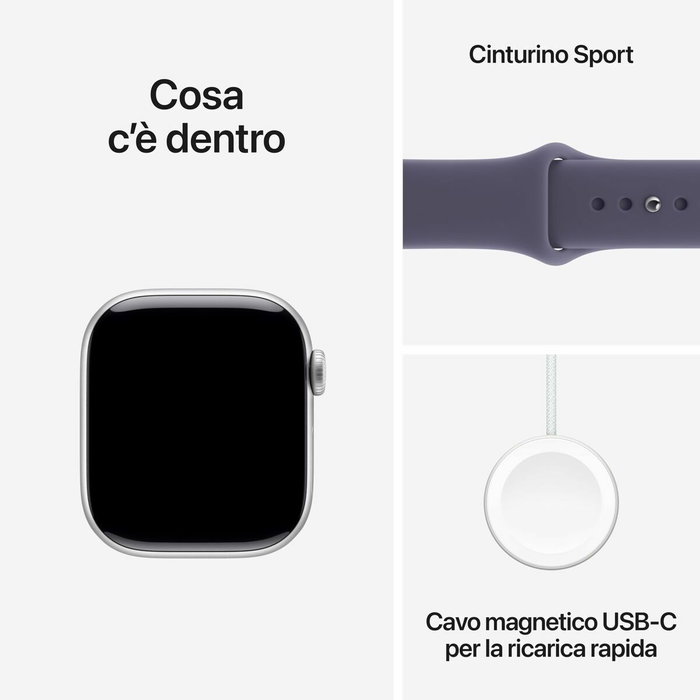 Apple Montre intelligente MEU64QL/A Argenté 42 mm Apple Montre intelligente MEU64QL/A Argenté 42 mm