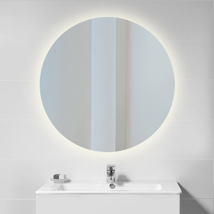 Emuca Miroir de salle de bain Cassiopeia avec éclairage LED, Ø 60 cm Emuca Miroir de salle de bain Cassiopeia avec éclairage LED, Ø 60 cm
