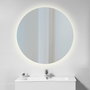 Emuca Miroir de salle de bain Cassiopeia avec éclairage LED, Ø 60 cm