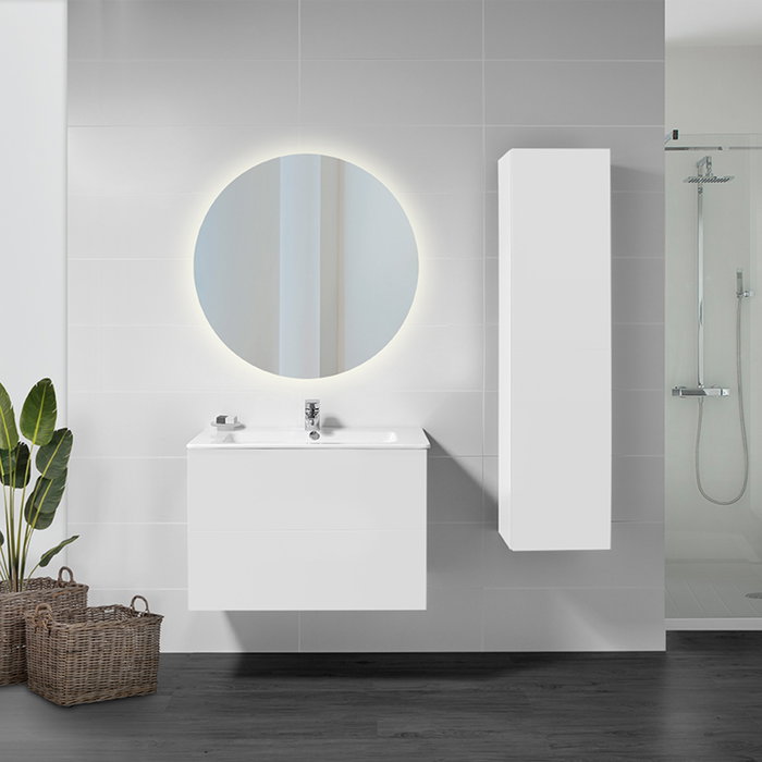 Emuca Miroir de salle de bain Cassiopeia avec éclairage LED, Ø 60 cm Emuca Miroir de salle de bain Cassiopeia avec éclairage LED, Ø 60 cm