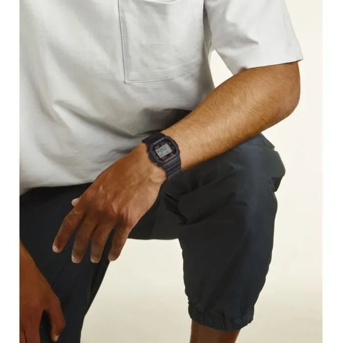 Casio G-Shock The Origin Montre homme solaire résistante aux chocs chronographe 46.7 mm bracelet résine noire