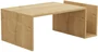 MEMO Table basse en chêne saphir avec plateau relevable et rangement intégré - Dimensions : 86.8 x 32.4 x 50 cm