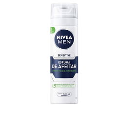 Nivea Mousse à raser Hommes Peaux Sensibles 200 ml Apaisante Sans Alcool Camomille Hamamélis Ultra Glide