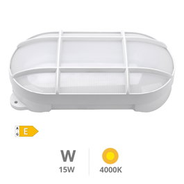 GSC Evolution Aplique LED ovale Cercis avec grille, 15W, 4000K, Blanco