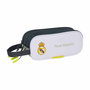 SAFTA Sac Portatout Real Madrid 25/26 Triple - 21x7x8.5 cm - Trois compartiments avec fermeture éclair et anse latérale