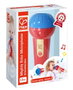 Hape Microphone en bois pour enfants avec effets d'écho, rythmes et sons multilingues - Dimensions 8x21,8x8 cm