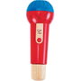 Hape Microphone en bois pour enfants avec effets d'écho, rythmes et sons multilingues - Dimensions 8x21,8x8 cm