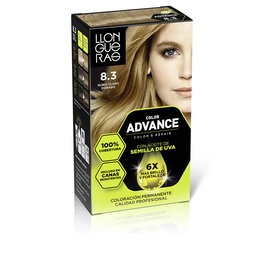 Llongueras COLOR ADVANCE #8,3 Rubio Claro Dorado Teinture Cheveux Blond Cendré Fonce Permanent 1 u