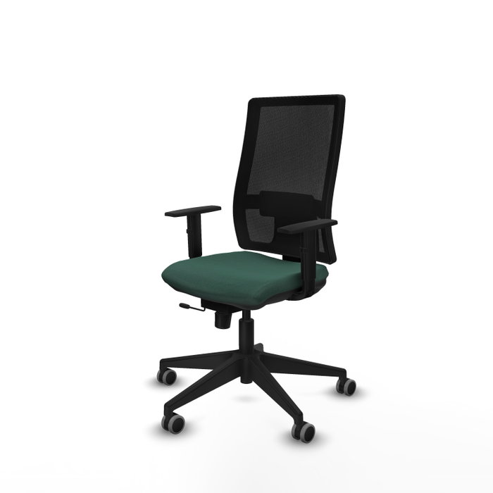 Piqueras y Crespo Chaise de Bureau Horna - Vert Bouteille et Noir
