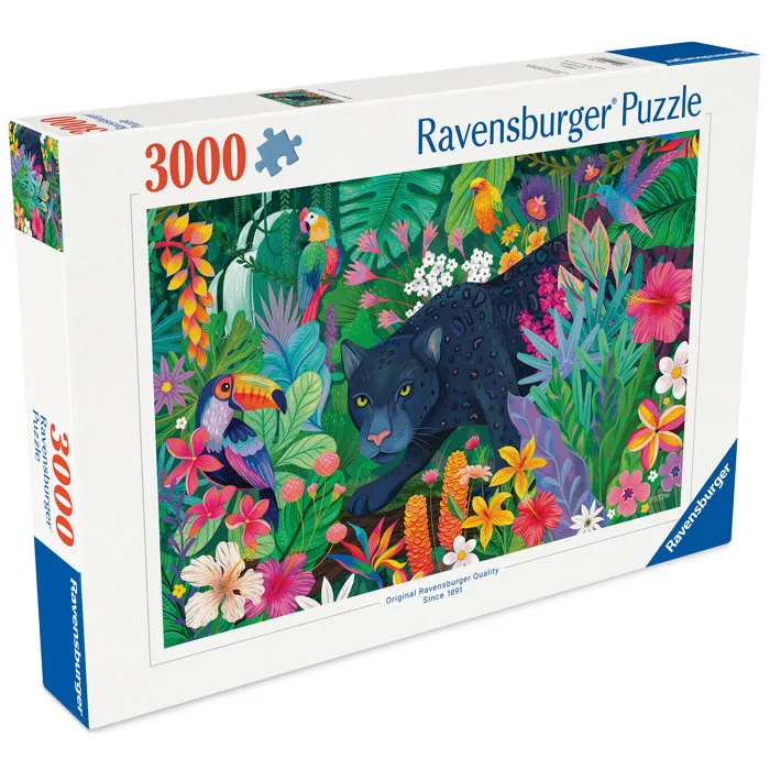 Ravensburger 12001748 - Puzzle Adulte 3000 Pièces - Panthère dans la Jungle - Puzzle de Luxe