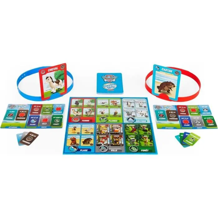 Spin Master - Jeu de Société Devine Tête Pat' Patrouille - Jeu de Devinettes avec Bandeaux - Version Française - Pour Enfants dès 4 ans - 2 à 4 Joueurs