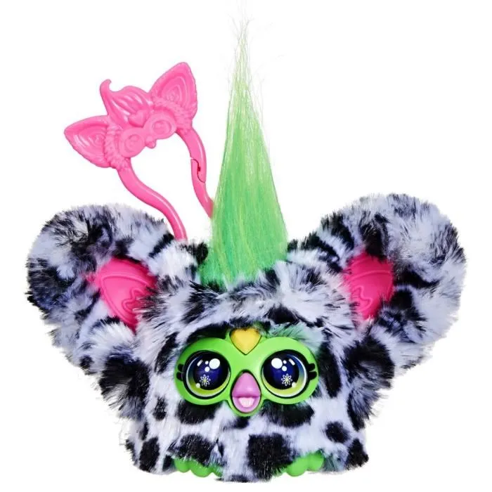 Furby Furblets Moo-Boo - Mini peluche électronique vache, plus de 45 sons et phrases, pour enfants dès 6 ans, série 4, Hasbro